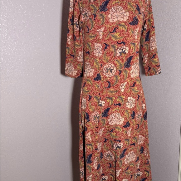 Peruvian Connection Orange Brown Sheath Dress Size Medium - Picture 1 of 4